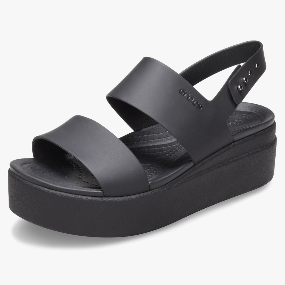 Crocs Women's Sz 8 Black Platform Sandals